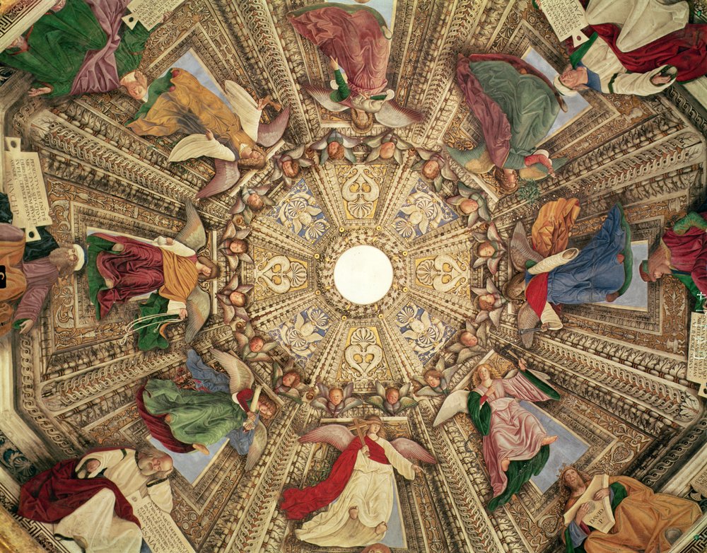 Profeter och änglar som håller instrumenten för Kristi passion, från kupolen på Markus sakristian, ca 1477 av Melozzo da Forli