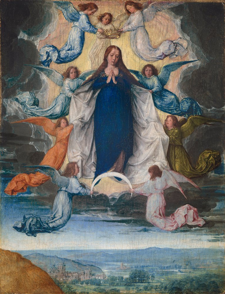 Jungfru Marie himmelsfärd, ca 1500 (olja på pannå) av Michiel Sittow