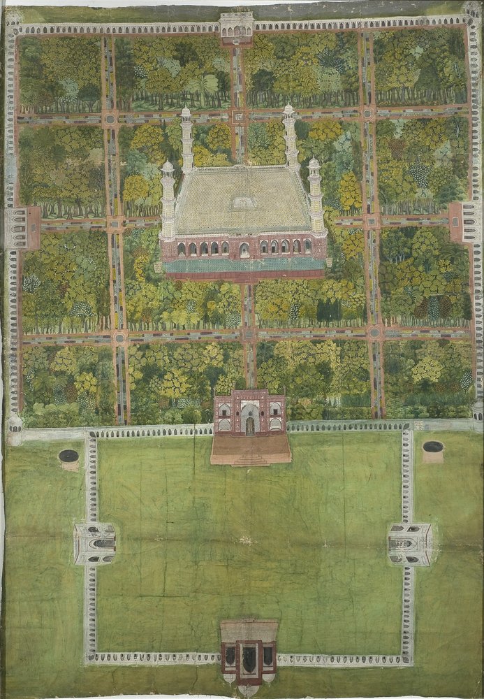 Jahangirs mausoleum i Lahore, 1770 av Mughal School