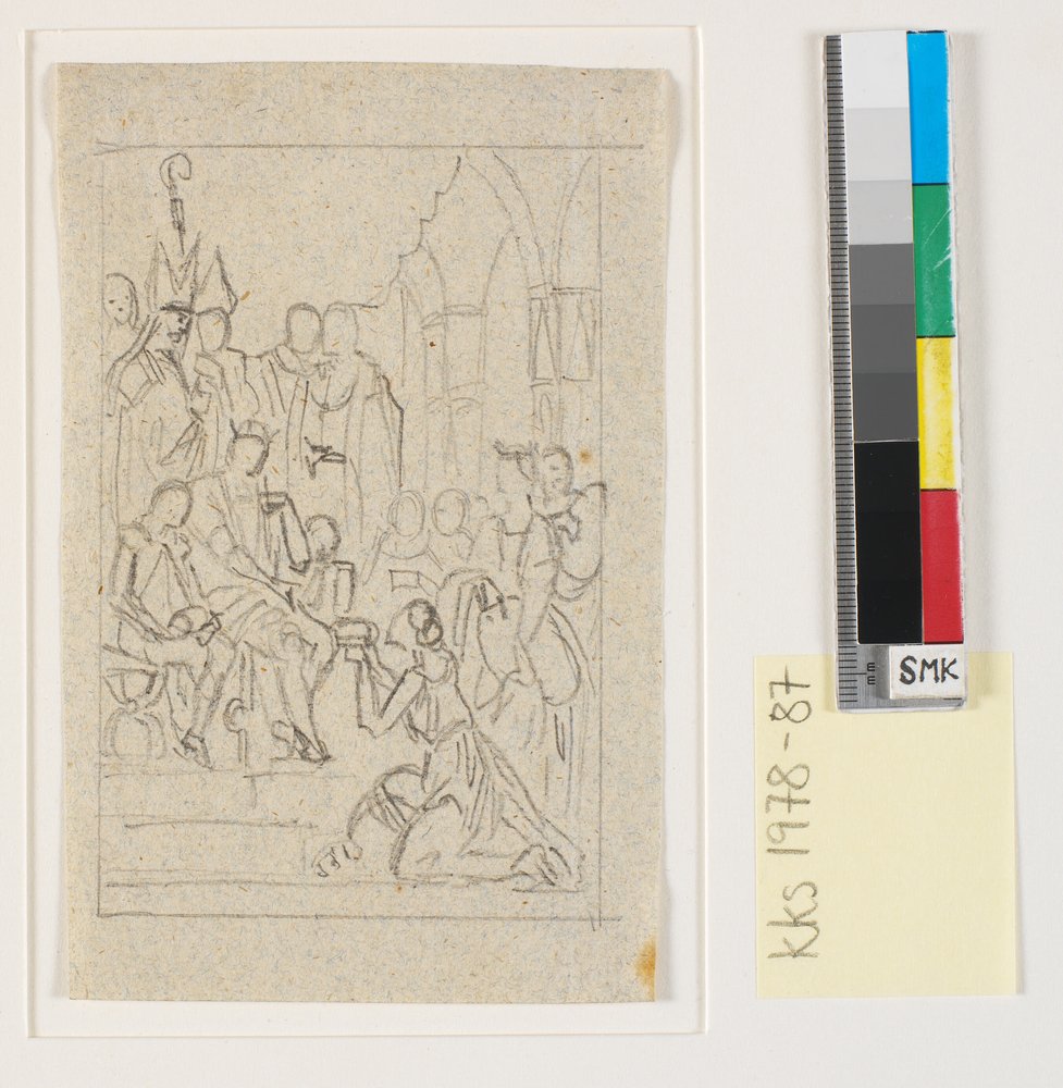 Christian I upphöjer Holstein till ett hertigdöme 1460 av Nicolai Abildgaard