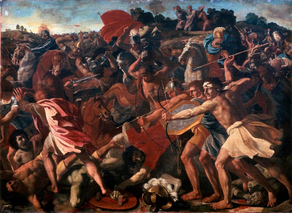 Josuas seger över amalekiterna 1625-1626. av Nicolas Poussin