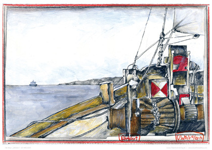 Färd på Elbe av Ole West