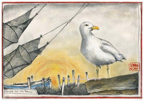 Morgon vid fiskfällorna av Ole West