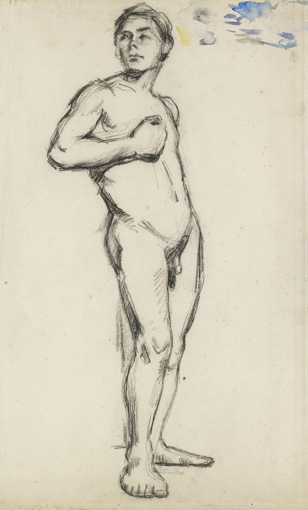 Naken man, 1800-talet av Paul Cézanne