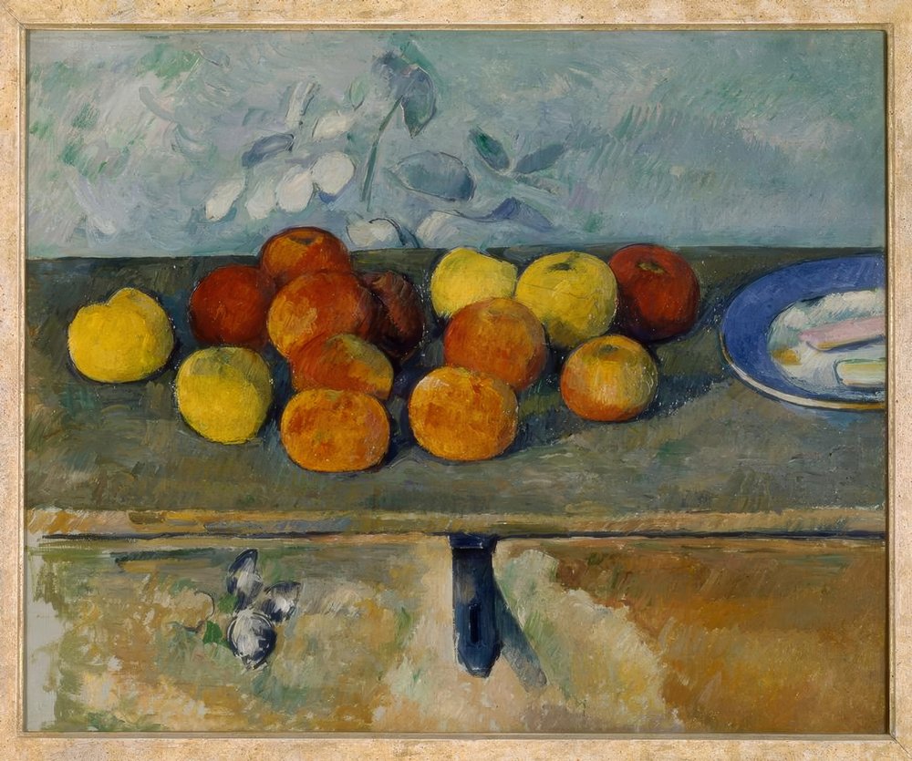 Äpplen och kakor av Paul Cézanne