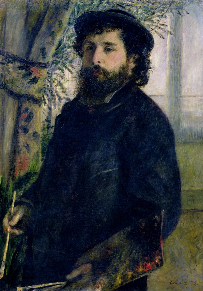 Porträtt av Claude Monet (1840-1926), 1875 av Pierre-Auguste Renoir