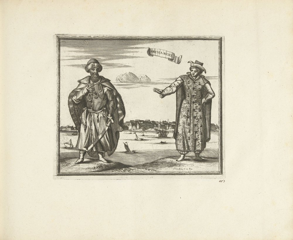 Invånare i Archangelsk, 1726 av Pieter Van der Aa
