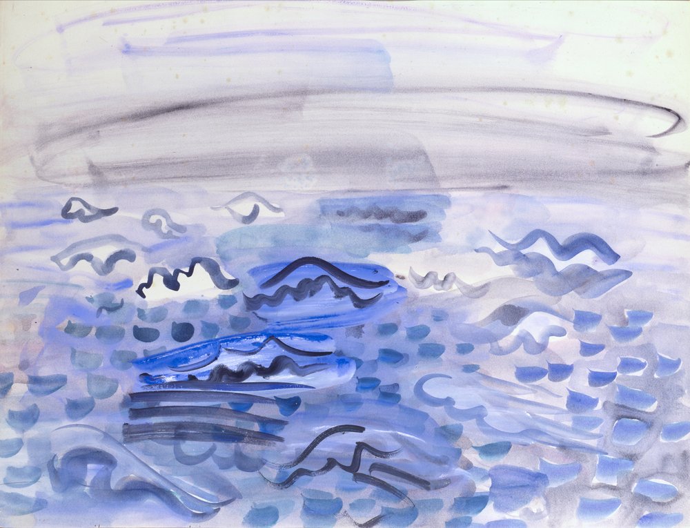 Studie av vågor av Raoul Dufy