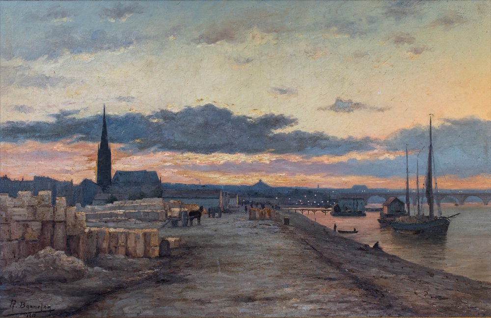 Oljemålning, Eglise Saint-Pierre-aux-Liens, La cale aux pierre, Bernard Bonnefon, 2013 (foto) av Raymond Bonnefon