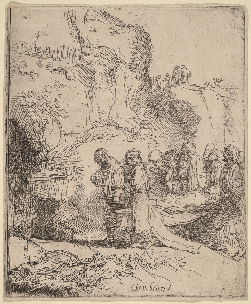 Kristus förs till graven av Rembrandt van Rijn