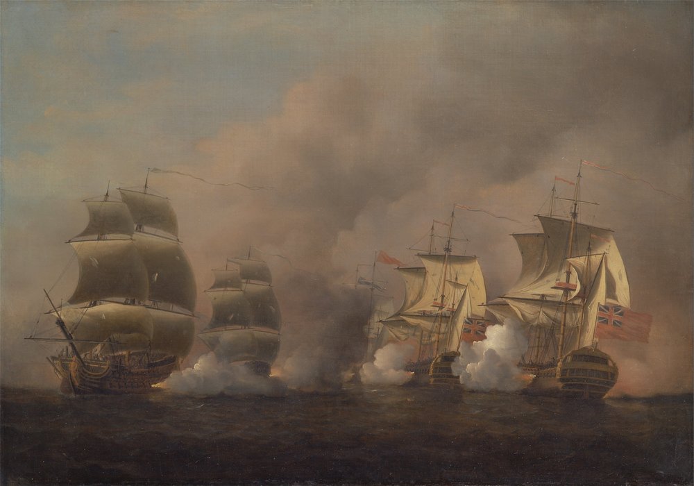 Action off the Cape of Good Hope av Samuel Scott
