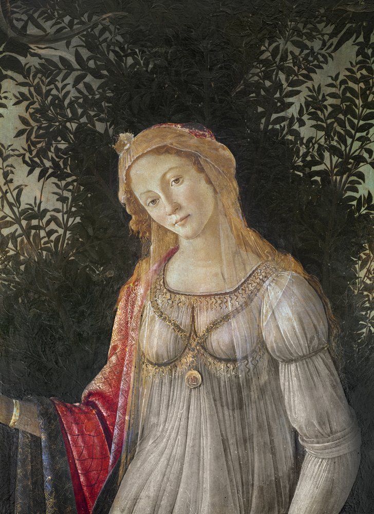 Allegori till våren, detalj av Venus, ca 1478 (tempera på trä) av Sandro Botticelli