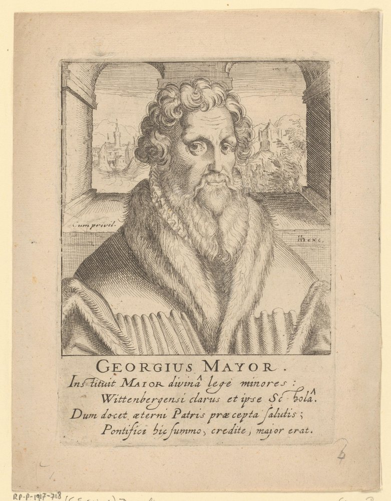 Porträtt av Georg Major av Simon Frisius