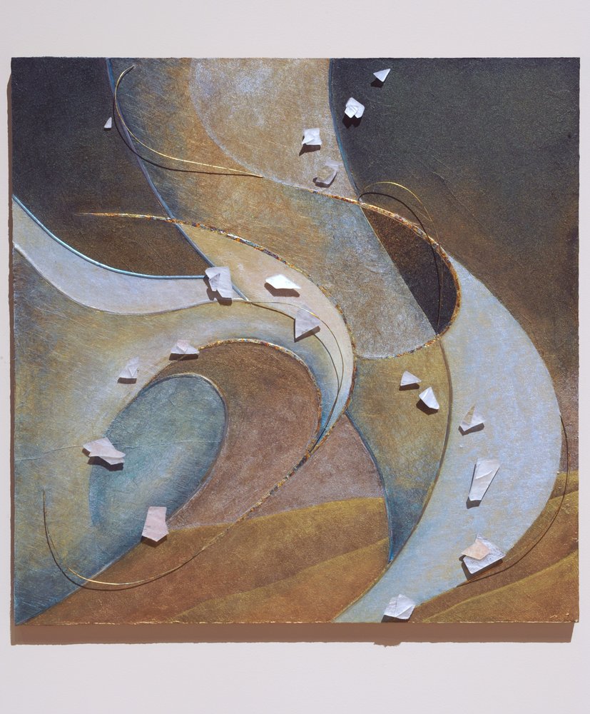 The Angels, 2007 (panel, plexiglas, textil, bly, tråd, förgyllning, pigment, stål) av Sophie Hacker