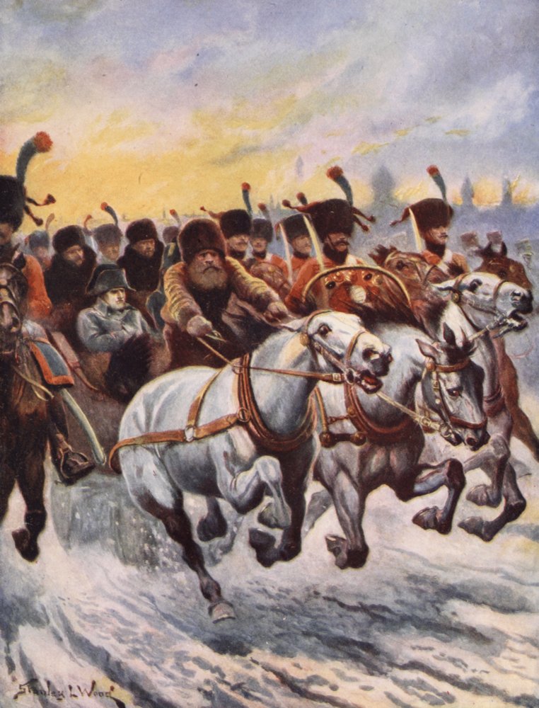 Napoleon vid reträtten från Moskva av Stanley L. Wood