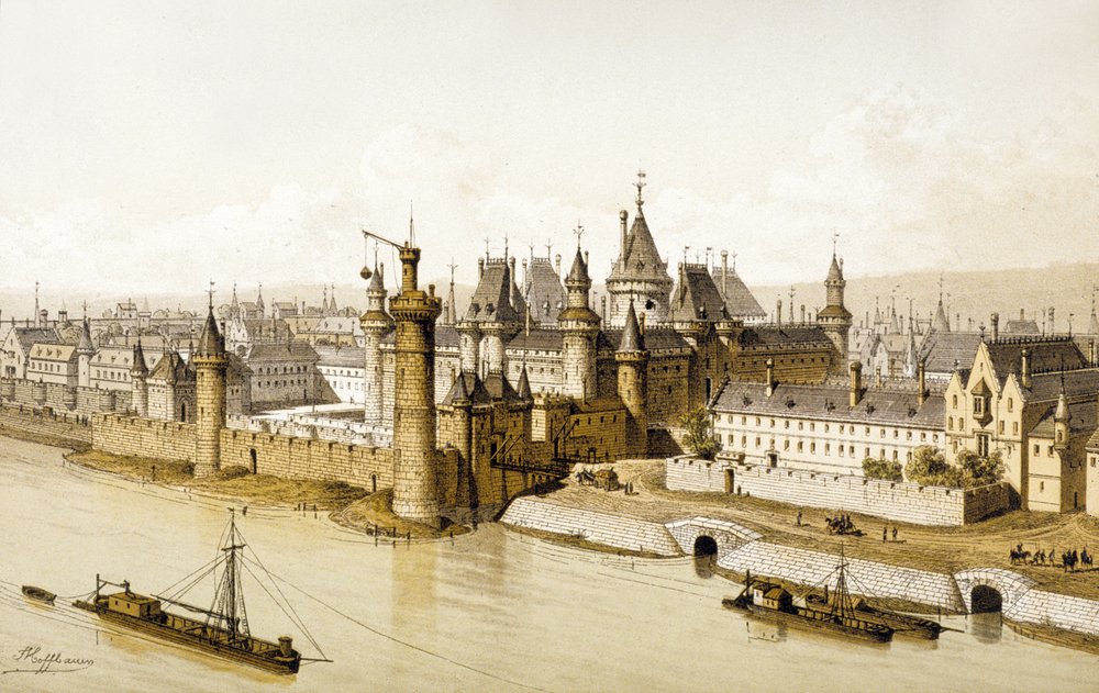 Louvren på 1500-talet, ca 1880 (illustration) av Theodor Josef Hubert Hoffbauer