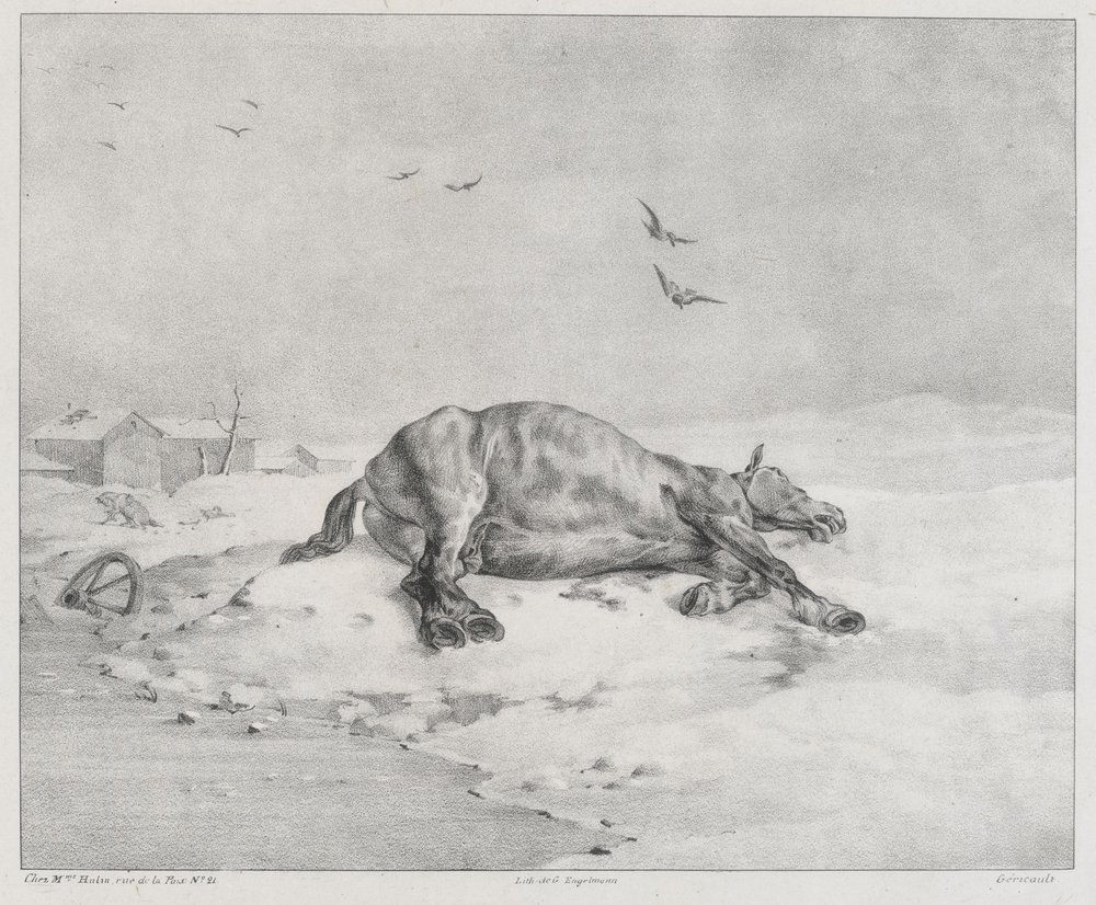 Den döda hästen (The Dead Horse) av Theodore Gericault