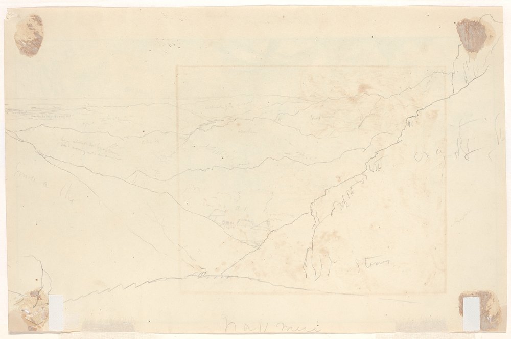 Bergslandskap [verso] av Thomas Cole