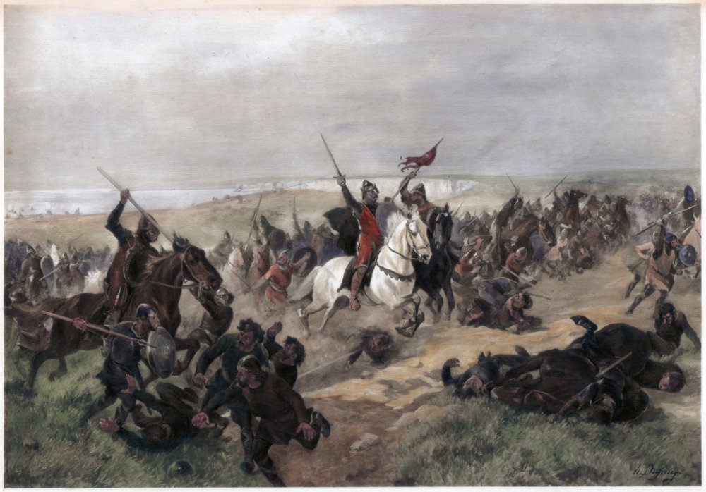 Slaget vid Hastings, 14 oktober 1066 av Unbekannt