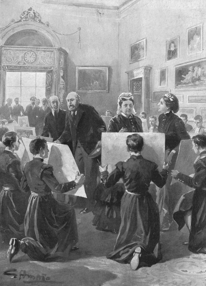 Bluecoat Boys visar sina teckningar för drottning Victoria på Buckingham Palace, 1873, 1901. av Unbekannt