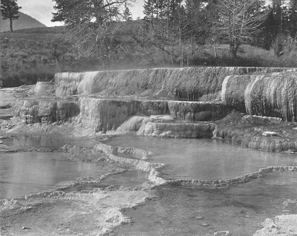 Bruna svavelkällor, Yellowstone nationalpark, USA, cirka 1900 av Unbekannt