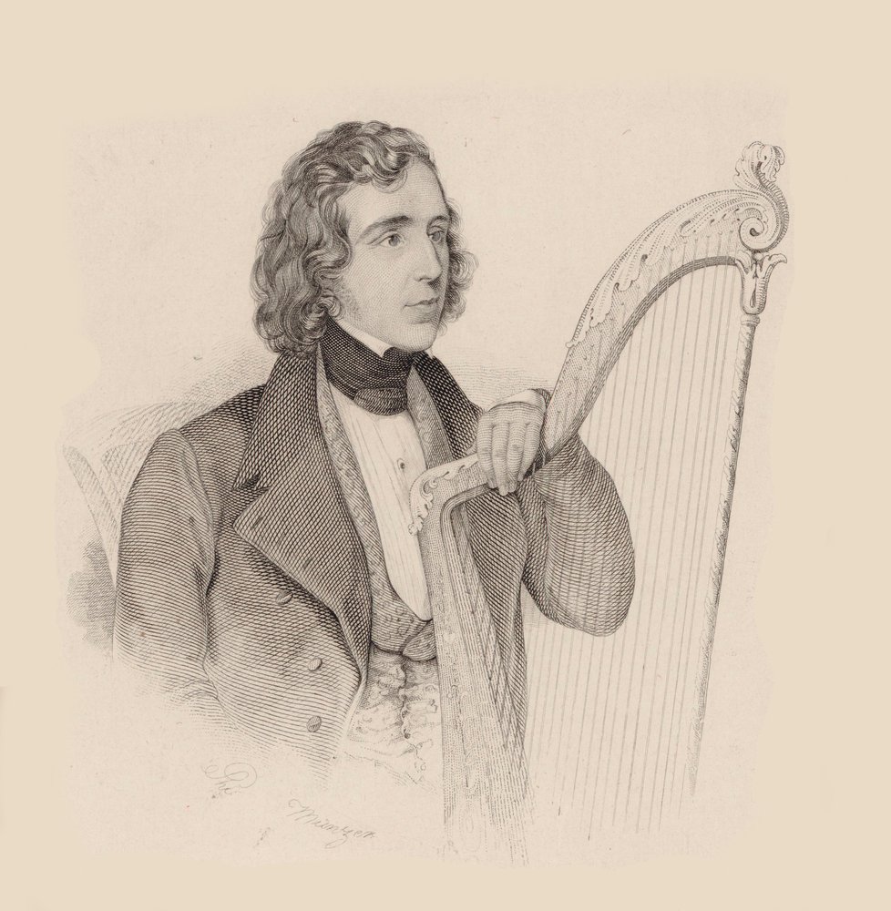 Porträtt av harpisten och kompositören Elias Parish Alvars 1808-1849, 1830. av Unbekannt