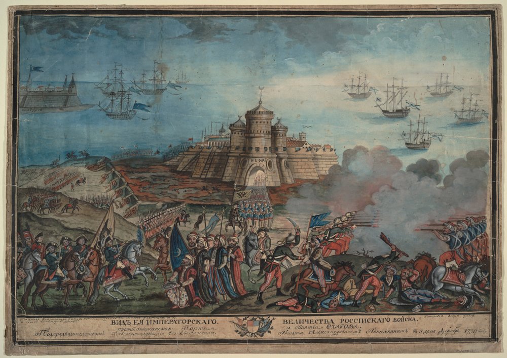 Den kejserliga ryska armén före den turkiska hamnen Ochakov, 1790 av Unbekannt