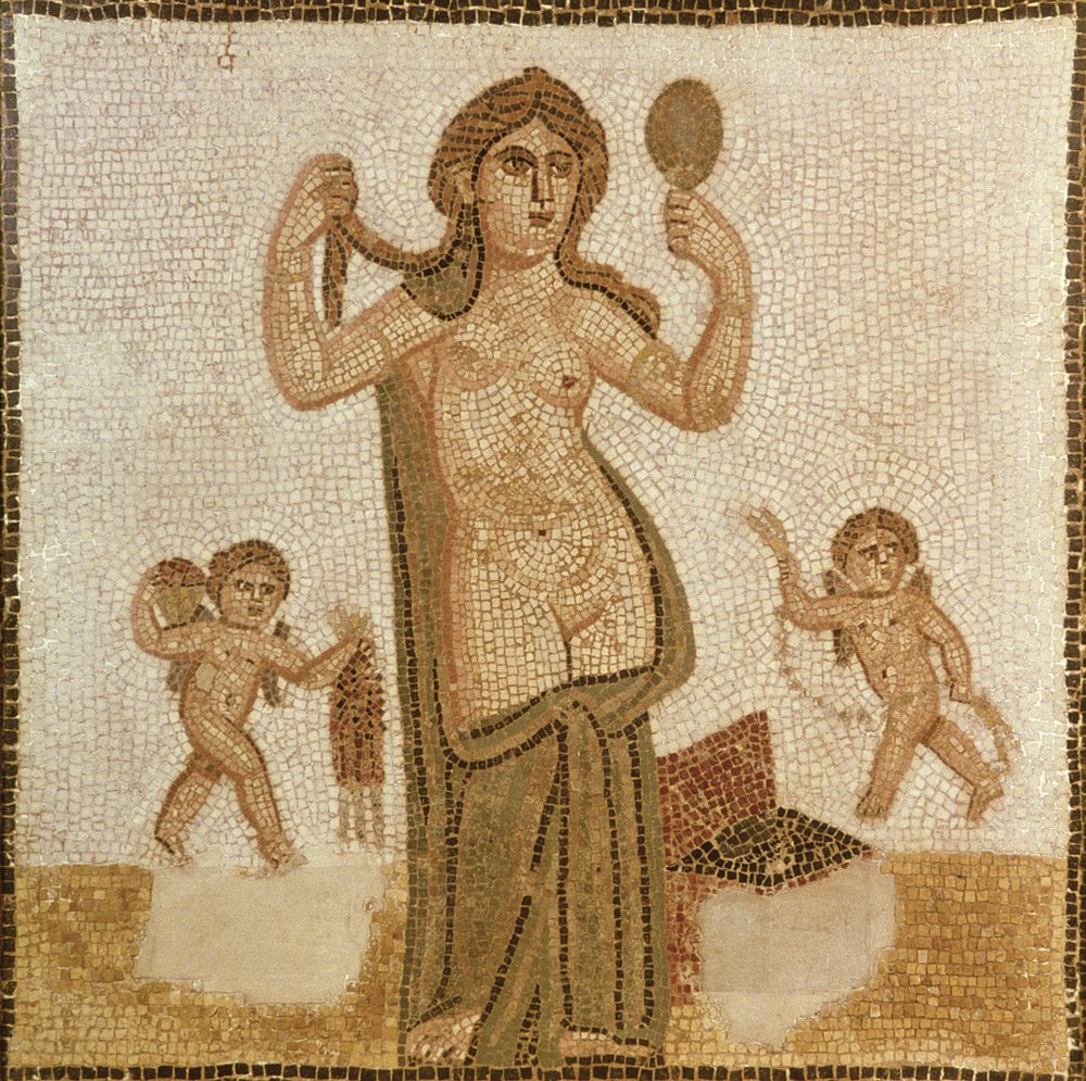 Venus vid hennes toalett, från Thuburbo-Majus, romersk, 300-talet e.Kr av Unbekannt Unbekannt