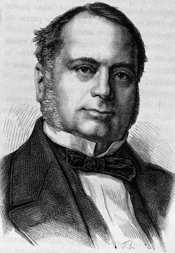 Porträtt av Charles Valletta (? - 1881). Gravyr från slutet av 1800-talet i "Histoire de France"" av H. Martin. av Unknown artist
