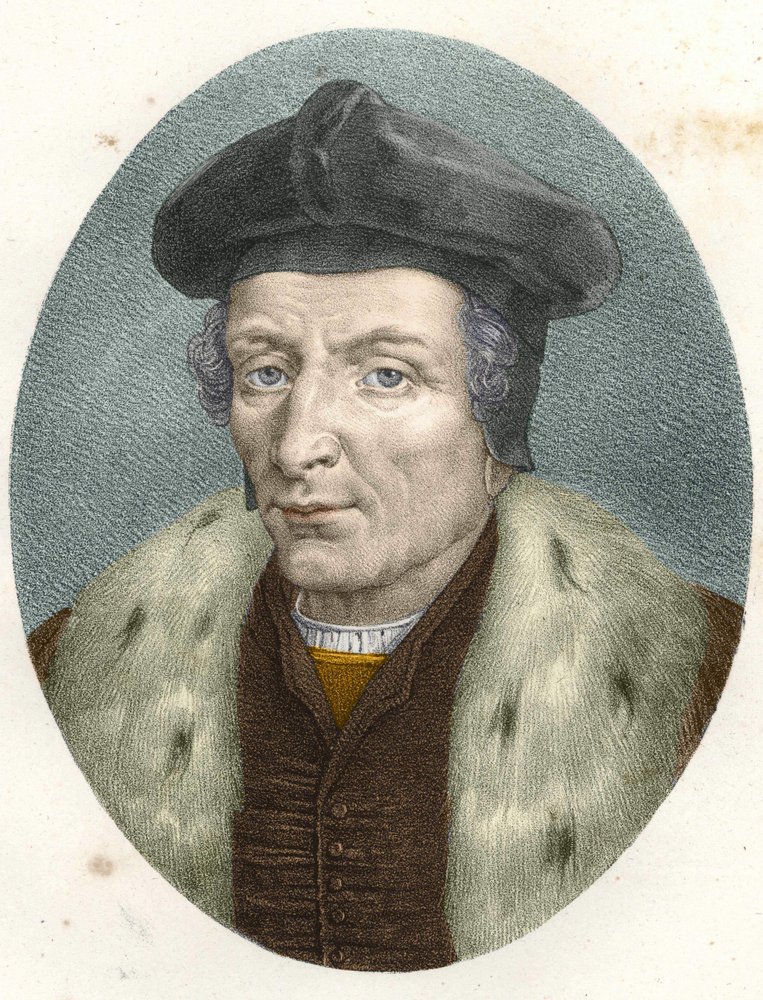 Porträtt av Guillaume Bude (Budee) (Budaeus) (1467-1540), gravyr från 1800-talet. av Unknown artist