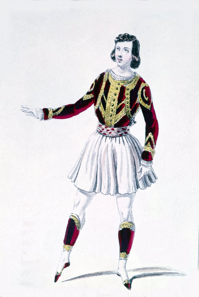 Dansaren och koreografen Marius Petipa (1818-1910) i "Herrens rättigheter" av Unknown artist