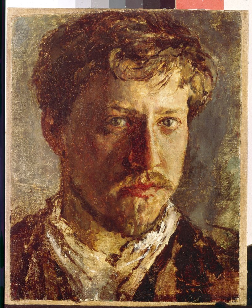 Självporträtt. (Självporträtt). Målning av Valentin Alexandrovich Serov (1865-1911), olja på duk, cirka 1880. Rysk konst av Valentin Aleksandrovich Serov