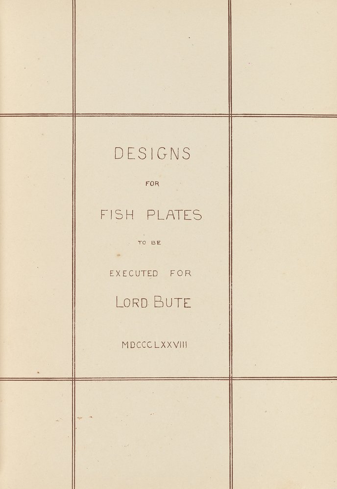 Frontispice till "Designs for Fish Plates", 1878 av William Burges