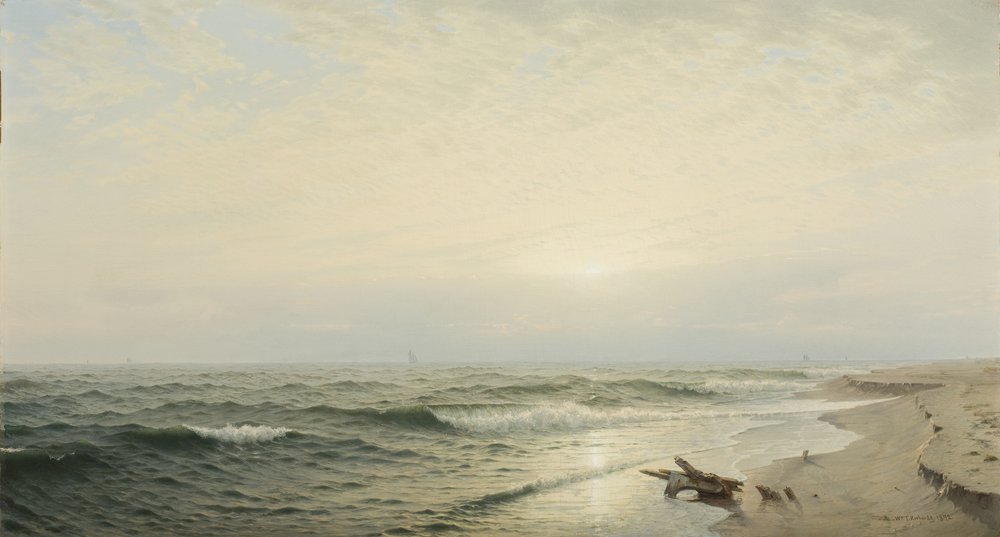 Stranden vid Long Branch: Sunrise, 1872 av William Trost Richards