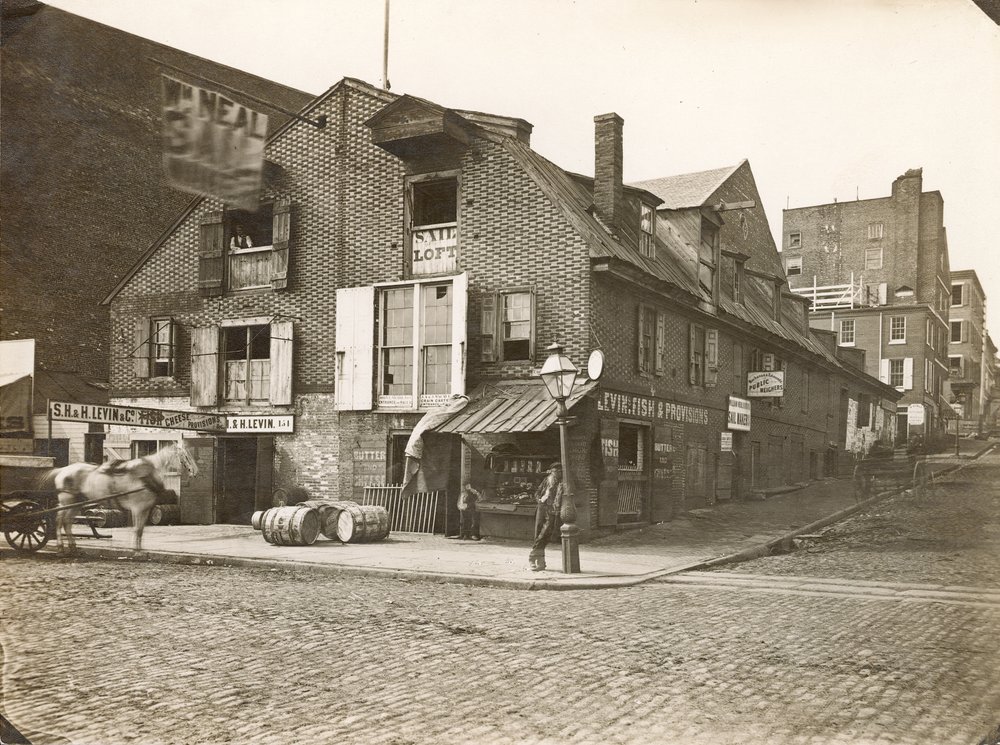 Race Street Wharf, Delaware Avenue vid Race Street, 1867 av William Herman Rau