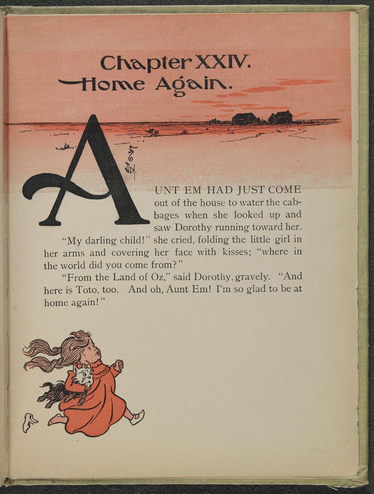 Illustration från "Den underbara trollkarlen från Oz" av Lyman Frank Baum av William Wallace Denslow