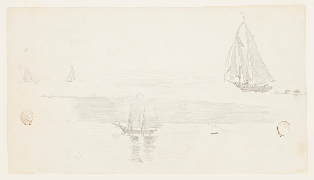Fyra skonare av Winslow Homer