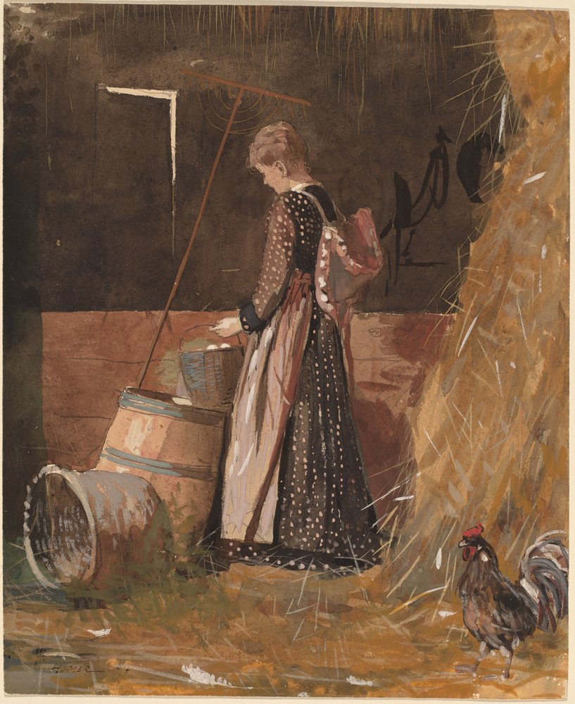 Färska ägg, 1874 (wc) av Winslow Homer