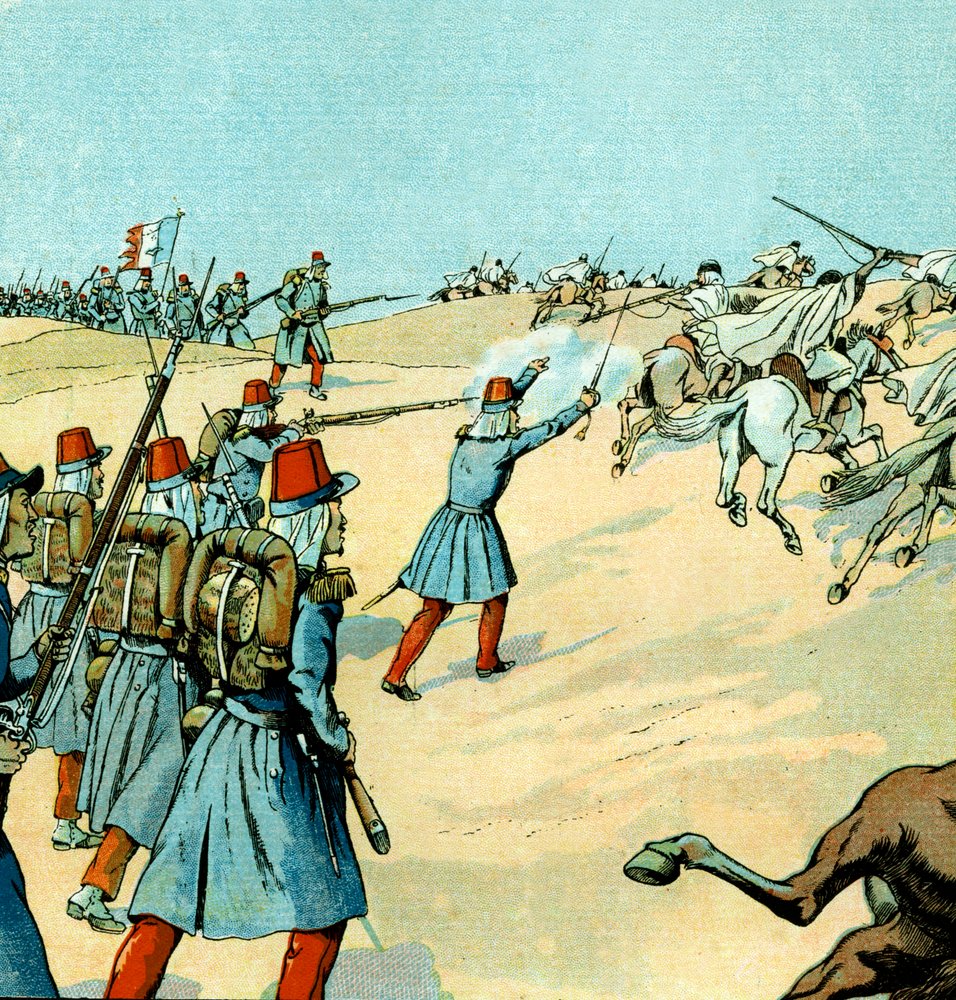 Erövring av Algeriet av fransk armé 1830 av pseudonym for Jacques Onfroy de Bréville Job