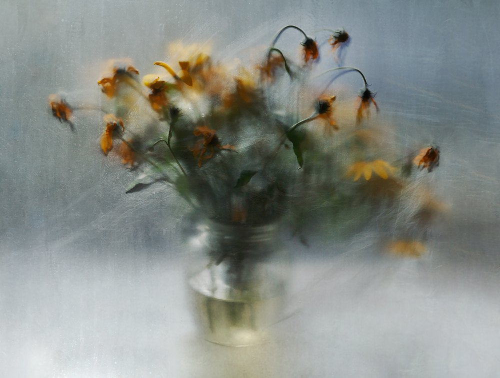Drömlika, vissnande blommor av Ala Pneuma