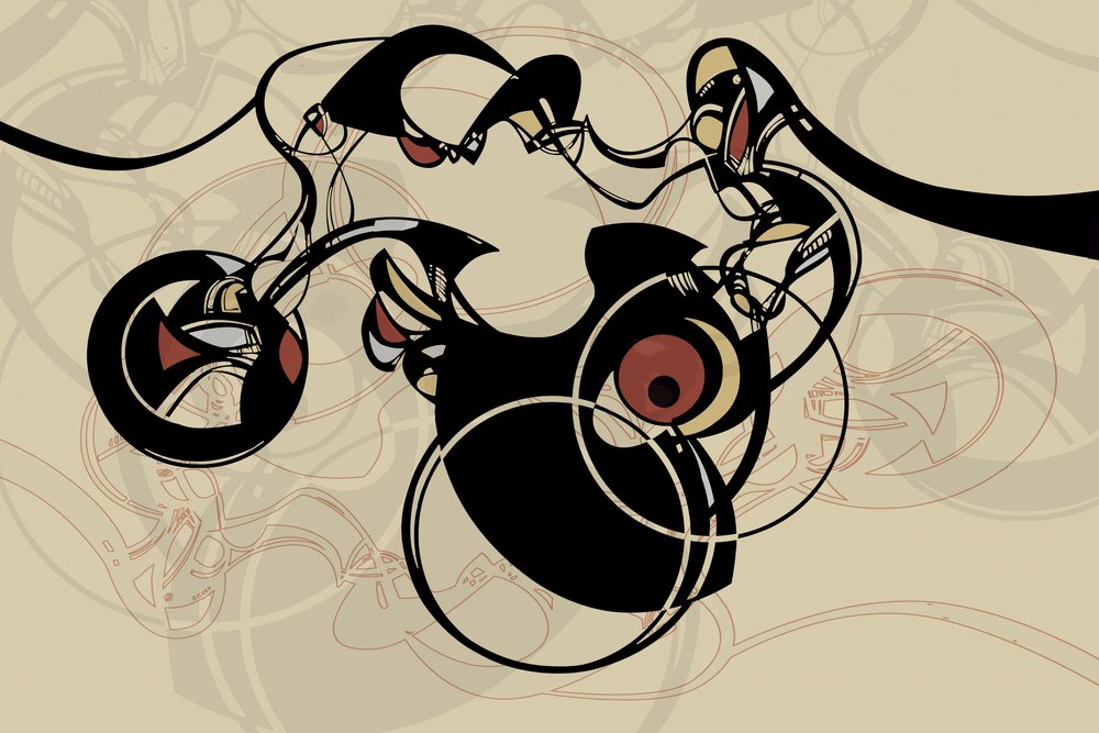 Dynamiskt abstrakt flöde av Alejandra Winkhaus