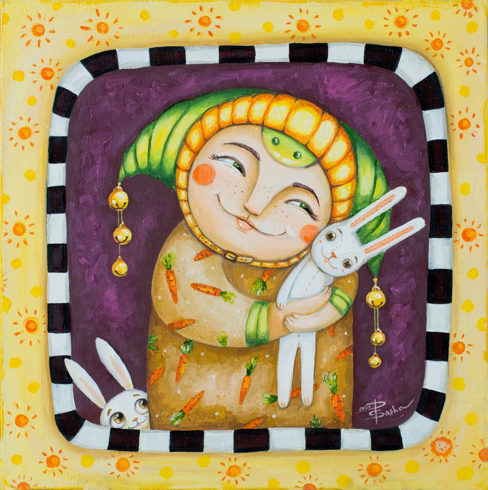 Leende figurer och kaniner av Aleksandra Paranchenko