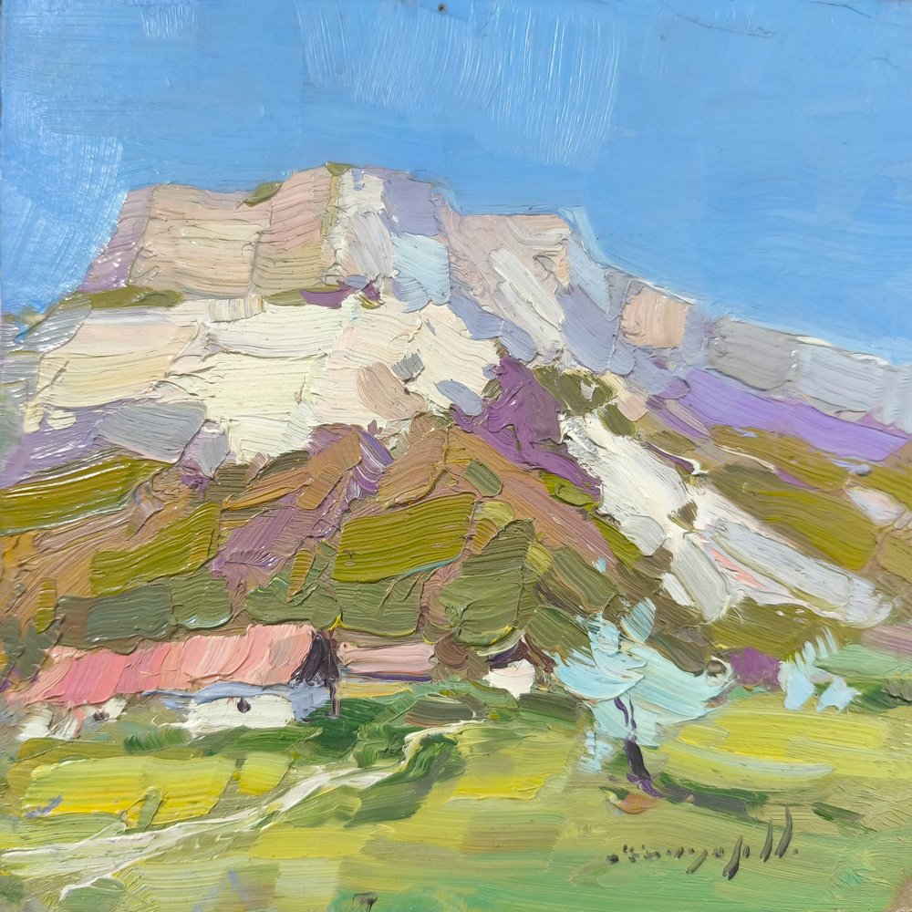 Landskap med ljusa berg av Alexander Shandor