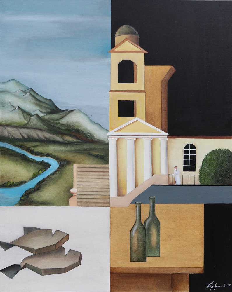 Surrealistisk uppdelad komposition av Alexander Trifonov