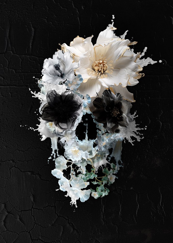 Floral Skull Splash av Ali Gulec