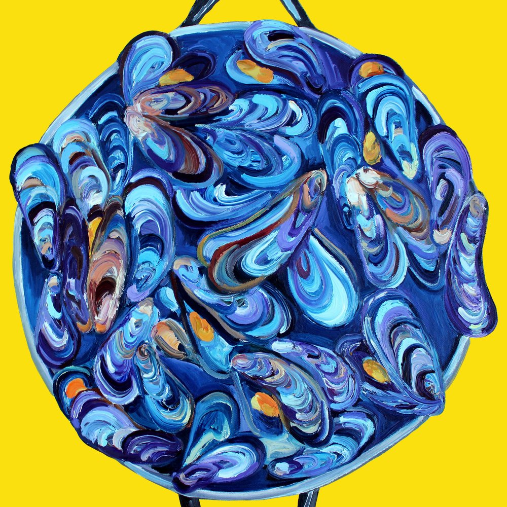 Färgstarka blåmusslor av Alice Straker