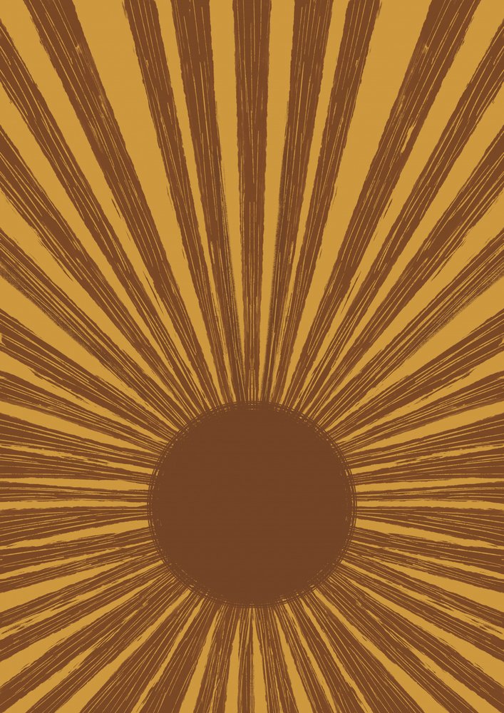 Retro Golden Sunburst av Aliya Putrus