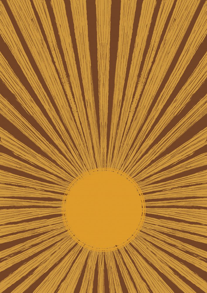 Varm retro-sunburst av Aliya Putrus