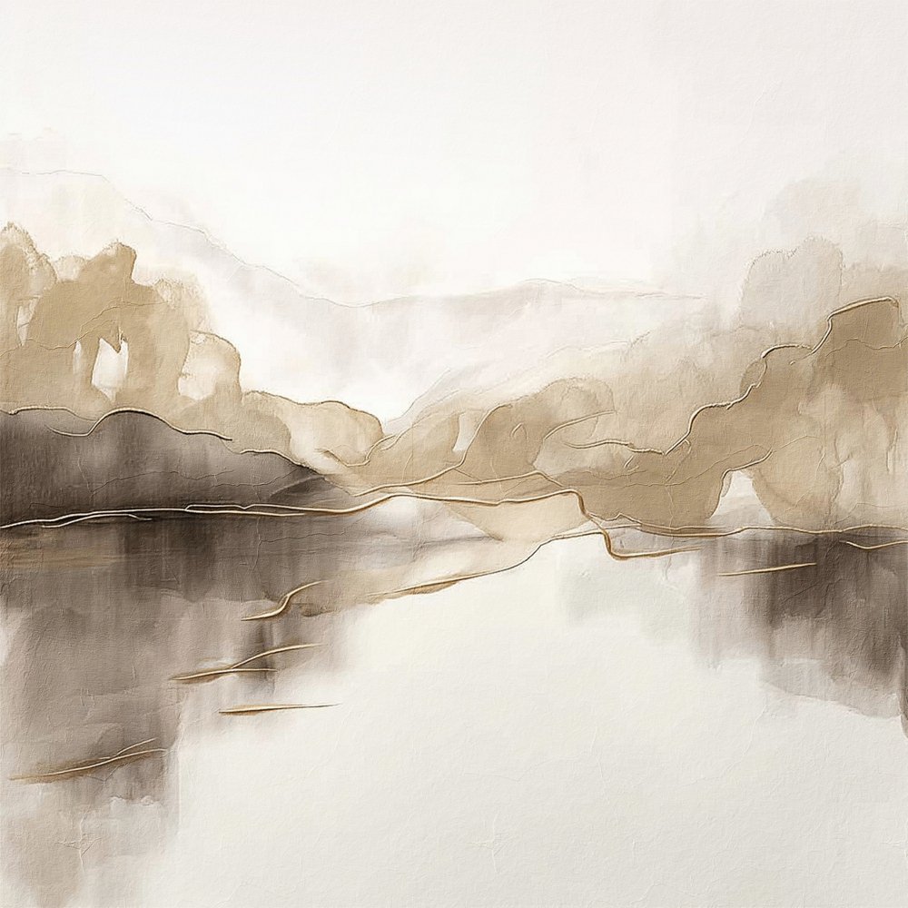 Abstrakta bergsreflektioner av Alma