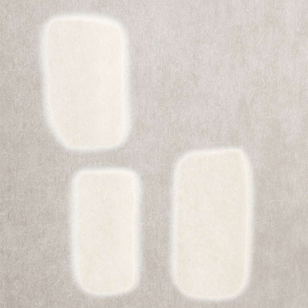 Krämfärgade former av Alma